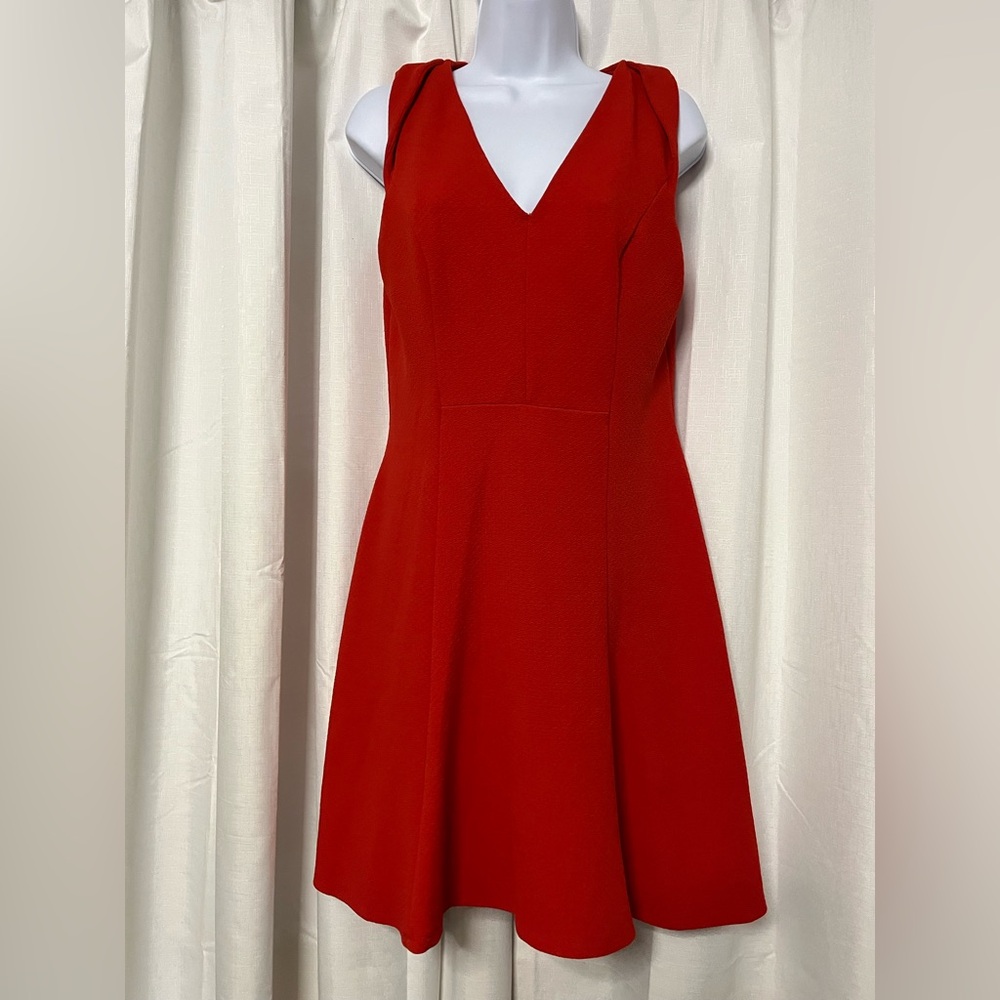 London Times Women’s Red Sleeveless Midi Dress Size 8